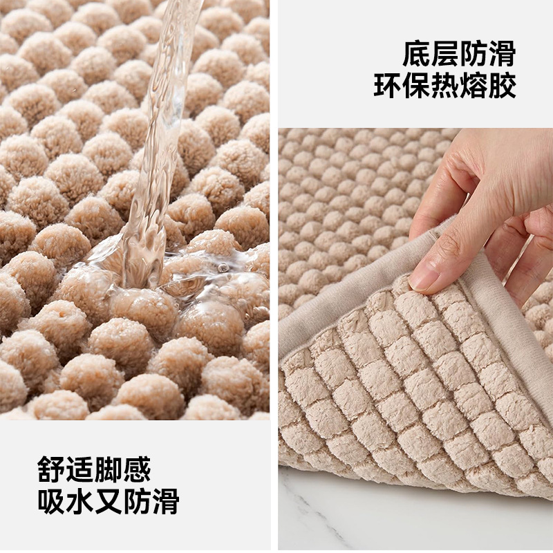 Transfronterizos dedicados al baño inodoro esterilla de piso de tres piezas conjunto de esterilla antideslizante de puerta de inodoro doméstico esterilla de absorción de agua