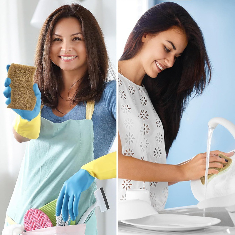 Paño natural, compuesto de cocina, limpiador absorbente, limpiador de esponja, pulpa de madera, paño de algodón, estropajo