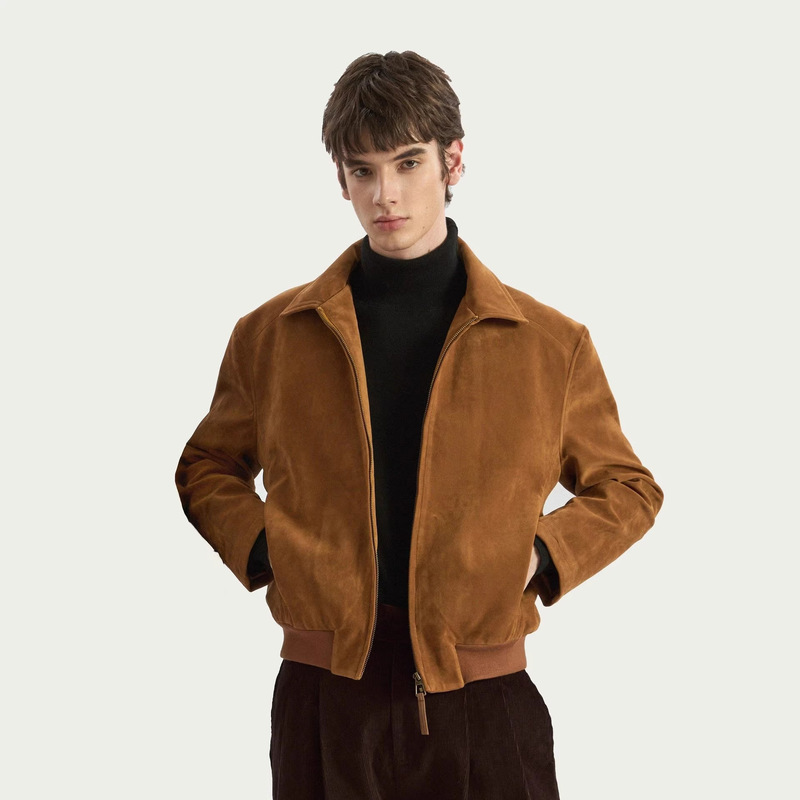 【Swyh】Stay the Night Imported Faux Cowhide Pu Leather Double-Version Regular Shoulder Fit Lapel Jacket 【Swyh】Stay the Night Imported Faux Cowhide Pu Leather Double-Version Regular Shoulder Fit Lapel Jacket