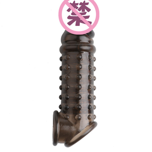 Penis condom locking essence lengthening and thickening wearable penis condom wolf braces couple time-lapse crystal condom sex toy