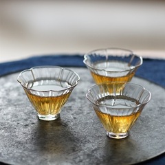 メーカー卸売り高ホウケイ酸ガラスイチョウ葉弁葉脈紋カップ