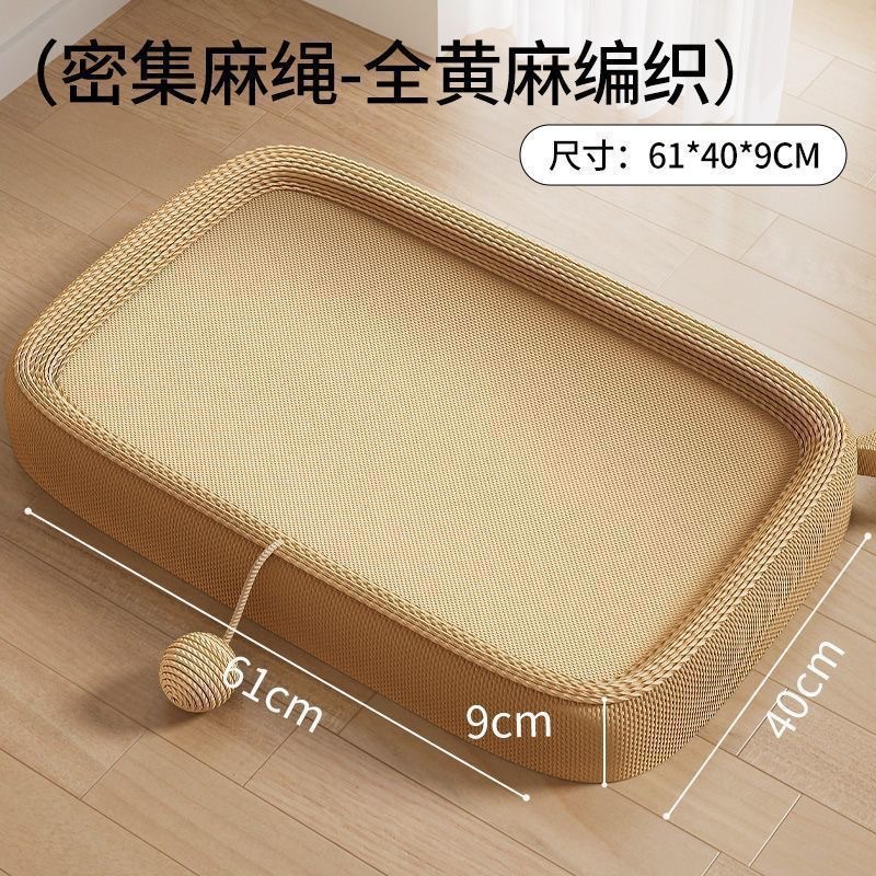 Placa de agarre para gatos de sisal, resistente al desgaste, sin caspa, placa de garra para gatos, nido para gatos, juguete para gatos integrado, resistente a la captura, lavabo para gatos súper grande