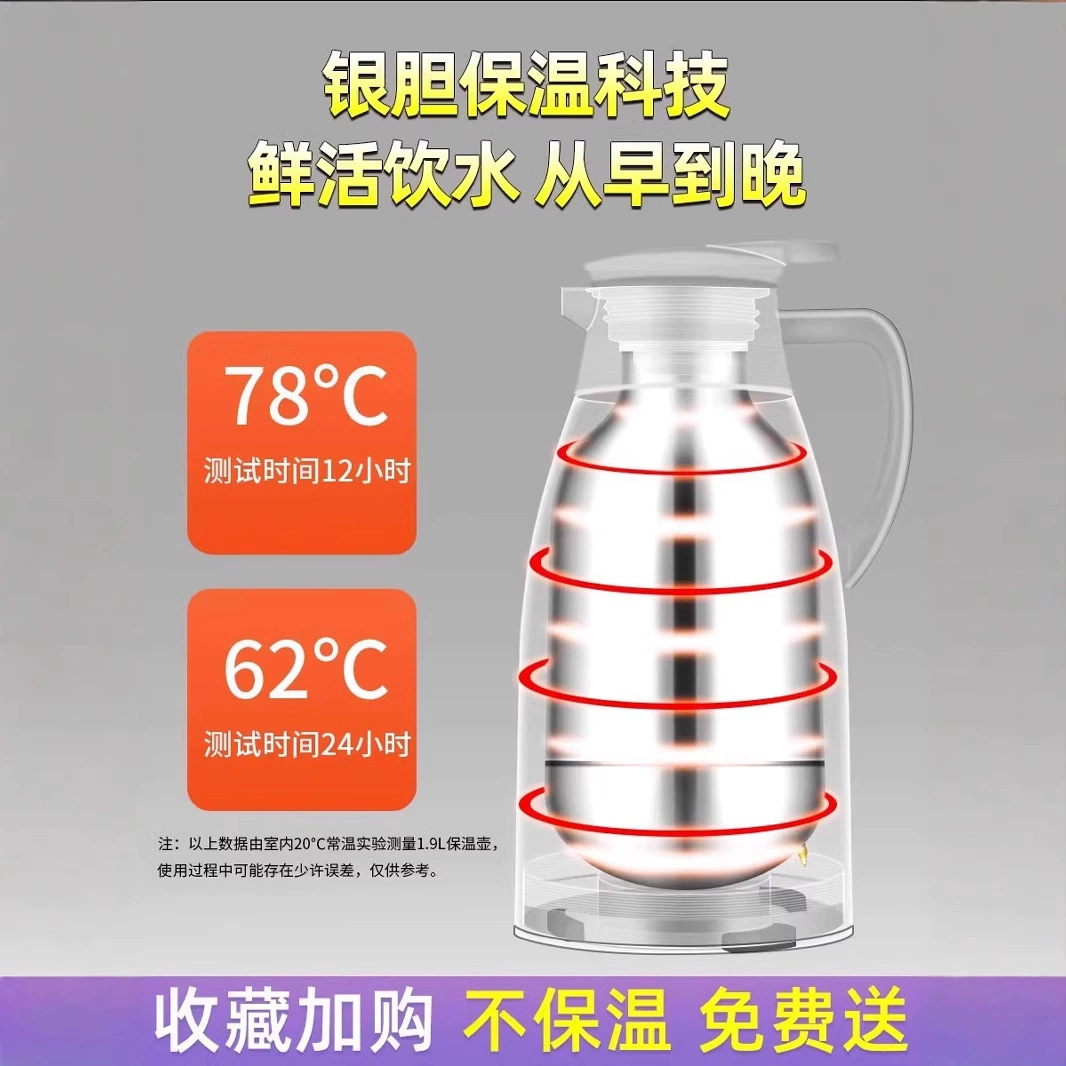 Thermos, capacious glass teapot for home use