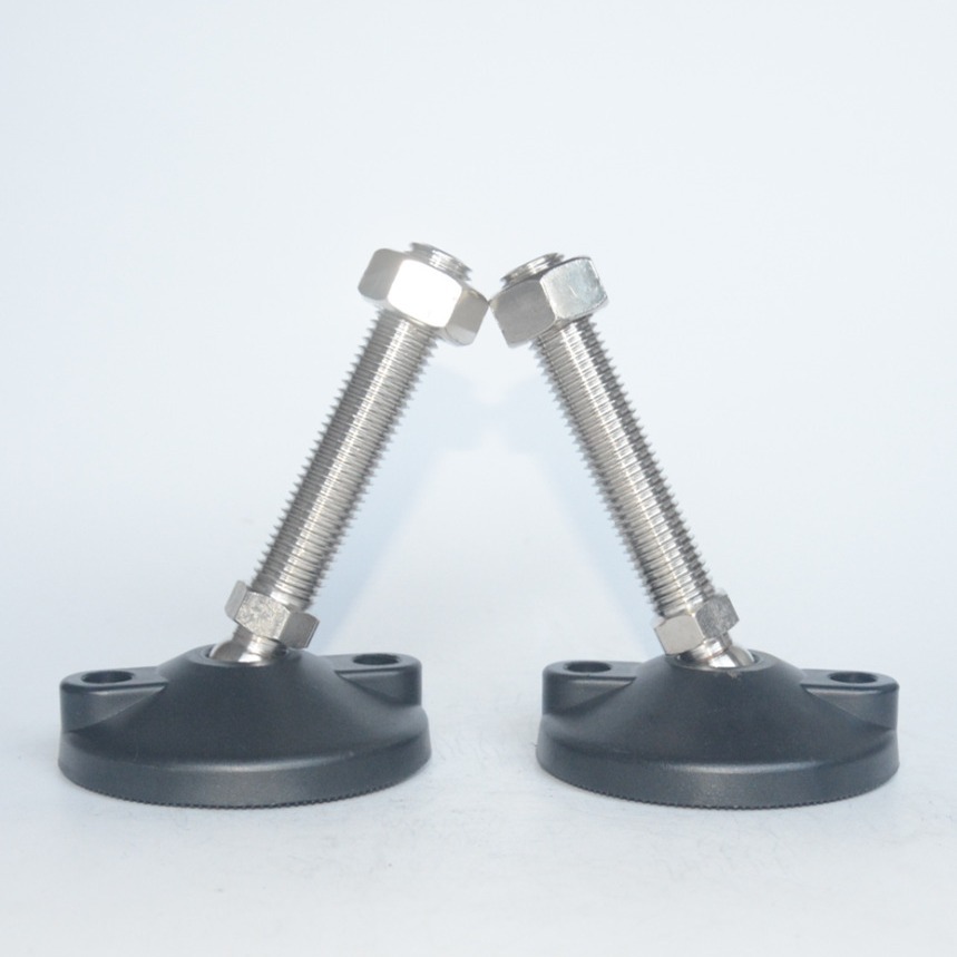 尼龙万向调节脚 橡胶防滑减震水平脚 关节蹄脚 机械设备调整脚垫