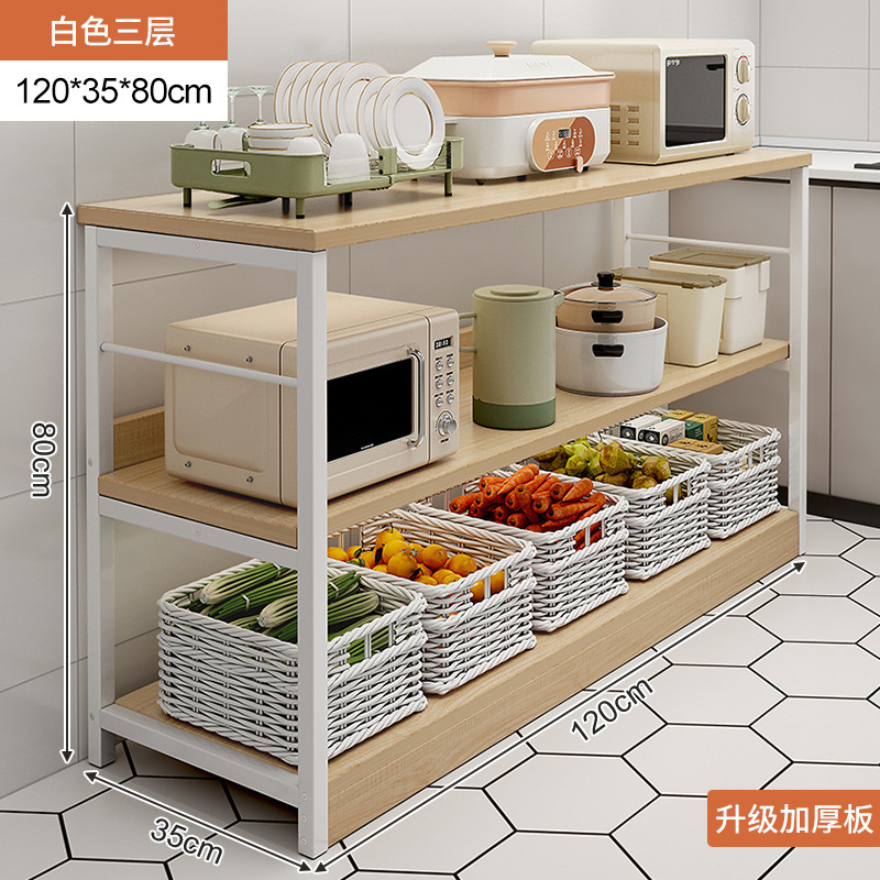 Estante multifunción de cocina Estante para el hogar multicapa de piso Estante de almacenamiento de microondas Estante de olla Estante de almacenamiento de artículos diversos