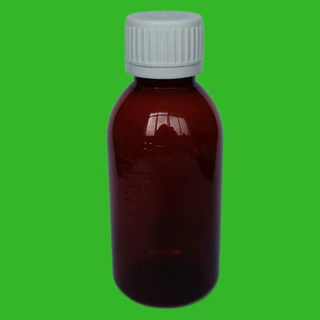 120ml棕色口服液糖浆瓶 pet带刻度防盗盖塑料瓶 试剂药品分装瓶