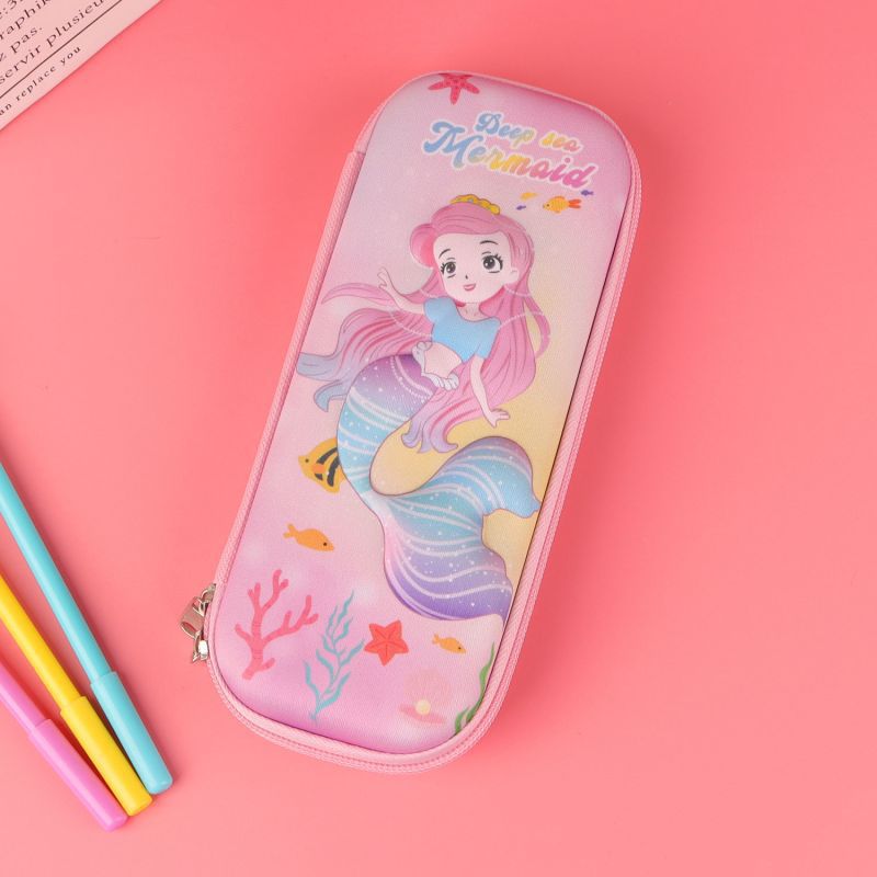 Tela + Eva segunda capa sirena de dibujos animados rosa