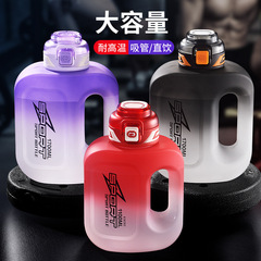 New sports water bottle for girls, high-quality appearance, large capacity, high-temperature resistant fitness water bottle with plastic straw cup