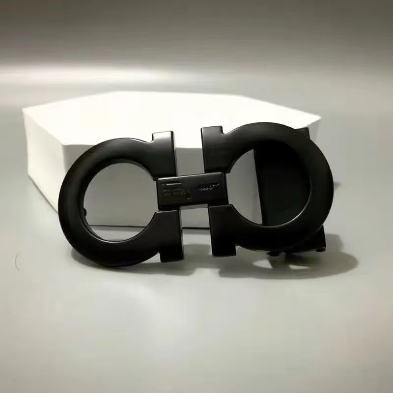 新しいメンズベルト本革 8 字型バックルメンズ牛革スムーズビジネスパンツベルトメンズハイエンド耐久性のあるスムーズバックル|undefined