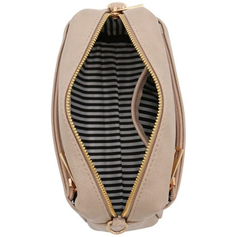 Nueva moda triple cremallera pequeña bolsa de mochila con correa ajustable