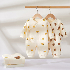 Newborn baby clothes, autumn clothes for 0-3 months baby, quilted jumpsuit, butterfly clothing, warm autumn and winter
