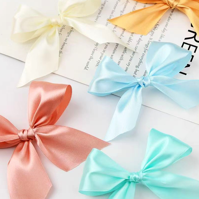 Cinta de pastel de 2,5 cm cinta de decoración de boda al por mayor rosa hecha a mano arco de bricolaje flor cinta de satén