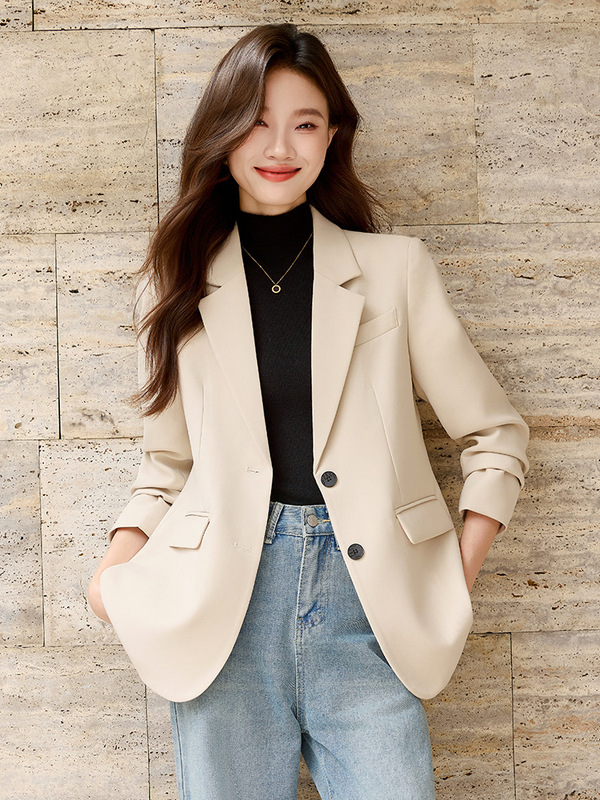 后开叉西装外套女春秋2025新款气质高级感女士超好看通勤西服上衣|undefined