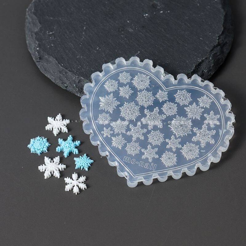 圣诞节3d立体浮雕美甲雪花硅胶模具圣诞老鹅铃铛靴子粘土结雕模板|undefined