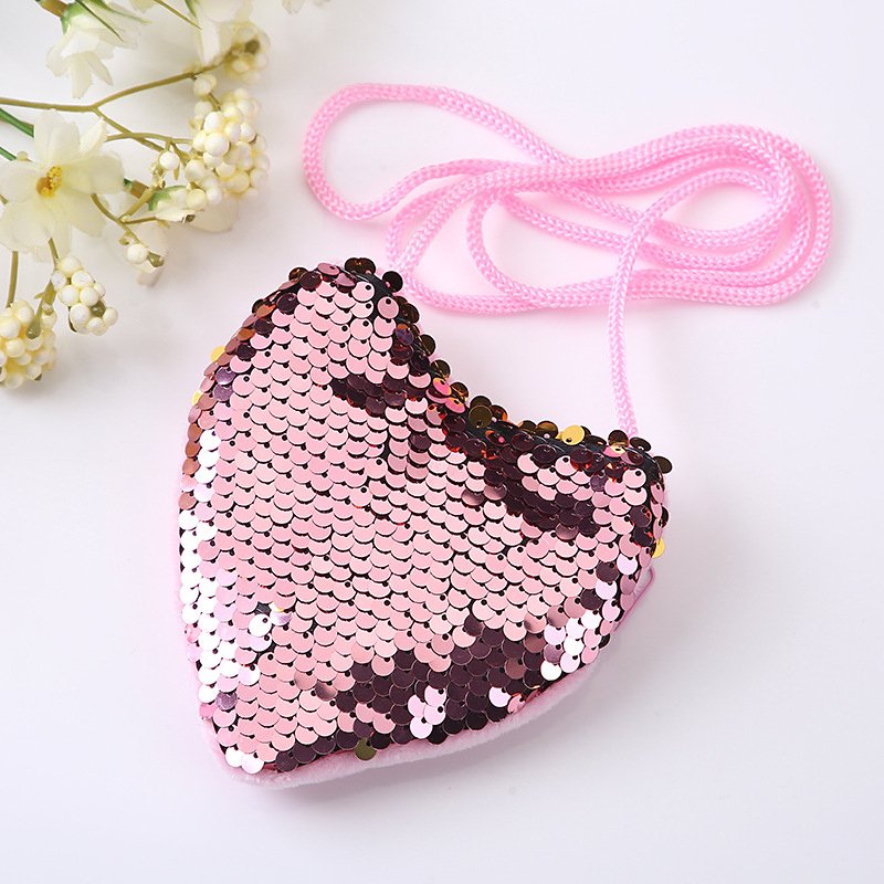 Women's Solid Color Cloth Sequins Zipper Kids Wallets display picture 7