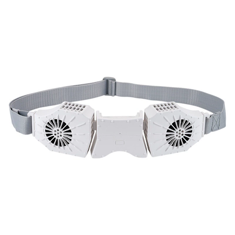 Подвесной поясной вентилятор Белый высокой мощности Новый портативный альпинистский легкий спортивный вентилятор энергии ветра Сверхдлительный выносливость Открытый вентилятор