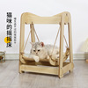 Wooden double-layer swings, Amazon, cat, anti-rollover, pet