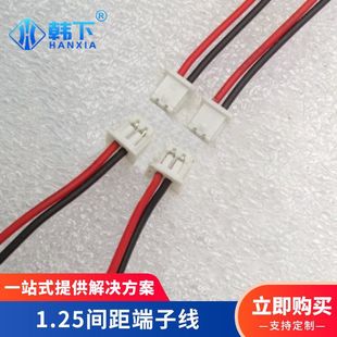 1.25 pitch male and female butt buckle pin holder terminal fan horn battery wire male 100mm2P terminal wire