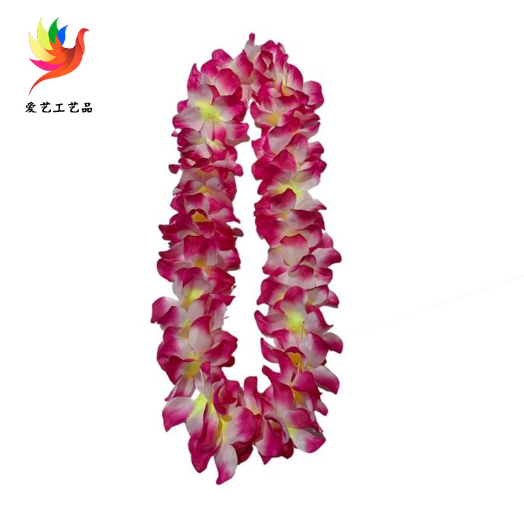 11 cm 30 pares de guirnaldas de cuatro esquinas grandes fiesta de fiesta con cuello, tela de poliéster, pétalos de simulación, guirnalda