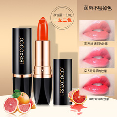 Lessxcoco Carotene Color Changing Lipstick Thousand People Thousand Color Lip Balm Moisturizing Anti-Drying Color Changing Lipstick 3 Colors