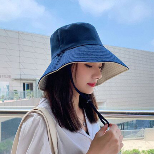 Spring and Summer Women's Ready-to-Wear Korean Style Two-Sided Versatile Foldable Hat Wide Brim Sun Hat UV Protection Hat