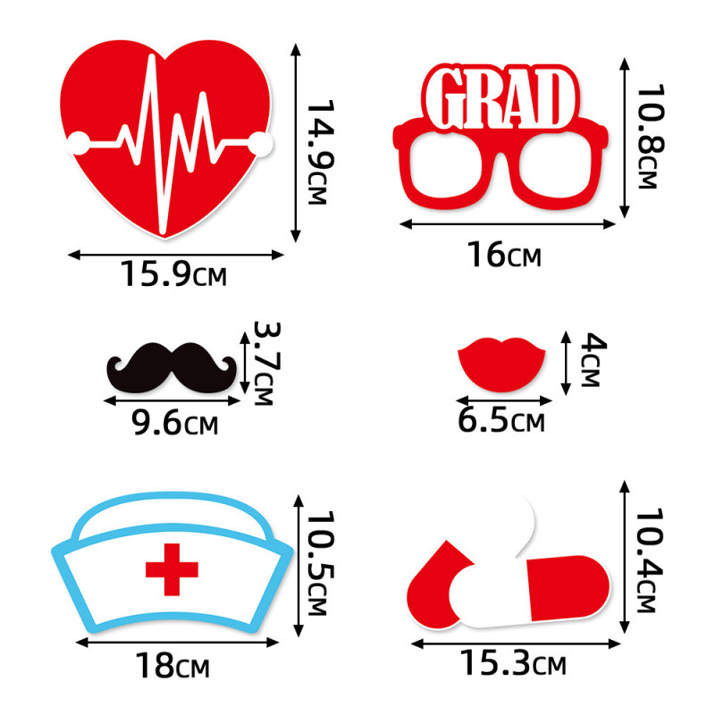Temporada de graduación de Amazon, props de fotos de enfermería médica, fiesta de graduación, decoración de fiesta, props de selfie creativos extraños