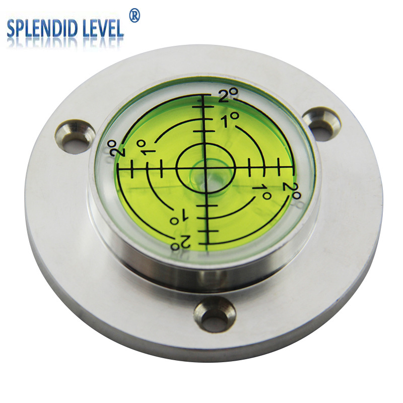 金属法兰水平仪万向水准仪牛眼式水平气泡便携水准泡水平珠调平