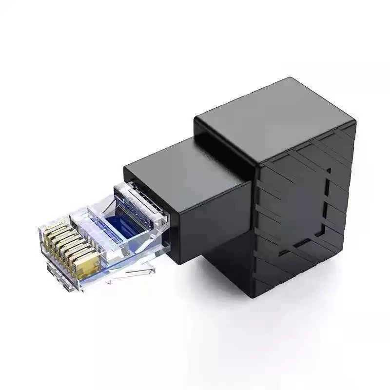 RJ45 трансвал 90 градусов колена 4 направления опциональный сетевой адаптер компьютерного сигнала