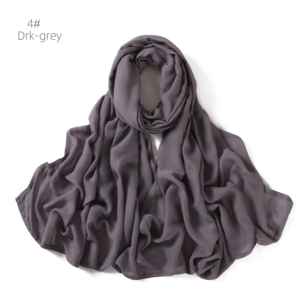 Soft Viscose Cotton Solid Color Scarf Fashion Wide Edge Thin Hijabs High Quality Headscarf Long Shawls for Muslim Woman