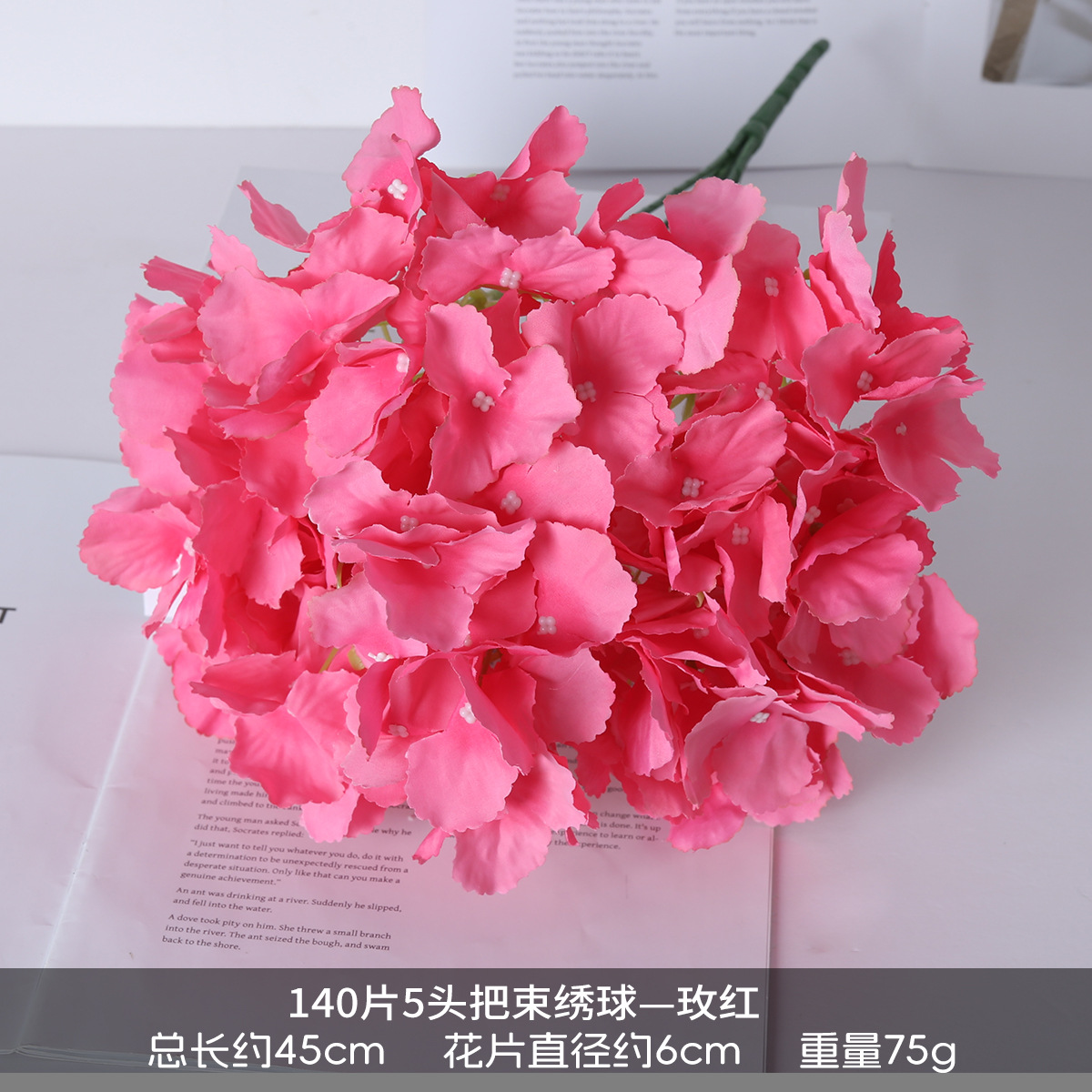 Hortenida DIY decoración de bodas disparo ramo floral arreglos floral mayorista de alta calidad hortenida flores falsas