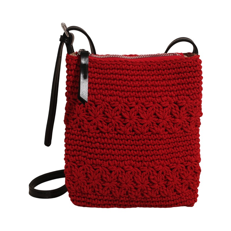 Bolso tejido de moda coreana 2025 verano nuevo bolso femenino bolso de vacaciones junto al mar bolso de mensajero de playa de moda marea