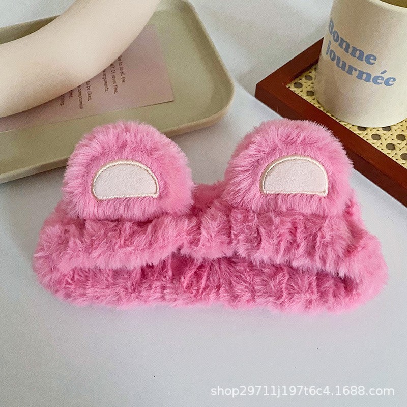 漫画イチゴ大きな目のカエルヘッドバンド超かわいいぬいぐるみ写真インターネット有名人のヘッドバンド洗顔メイクアップヘッドバンド卸売|undefined