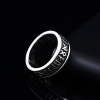 Scandinavian fashionable retro ring stainless steel, jewelry with letters, simple and elegant design