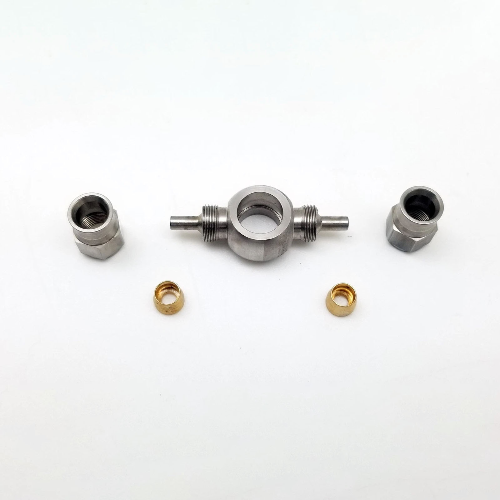 M10 stainless steel double banjo fitting with ball head, hollow screw joint, return oil pipe, banjo oil pipe accessories
