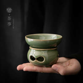 复古陶瓷茶漏茶滤青瓷茶渣过滤网功夫茶具茶渣过滤器滤茶器代发