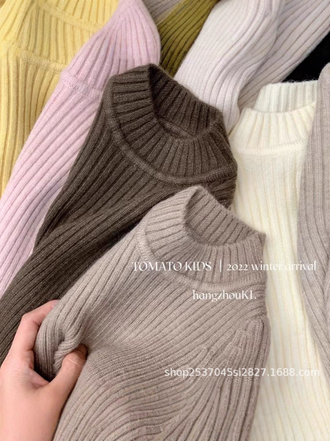 Demi-season body-friendly children's winter sweater for boys, increased thickness, high collar, for teenagers