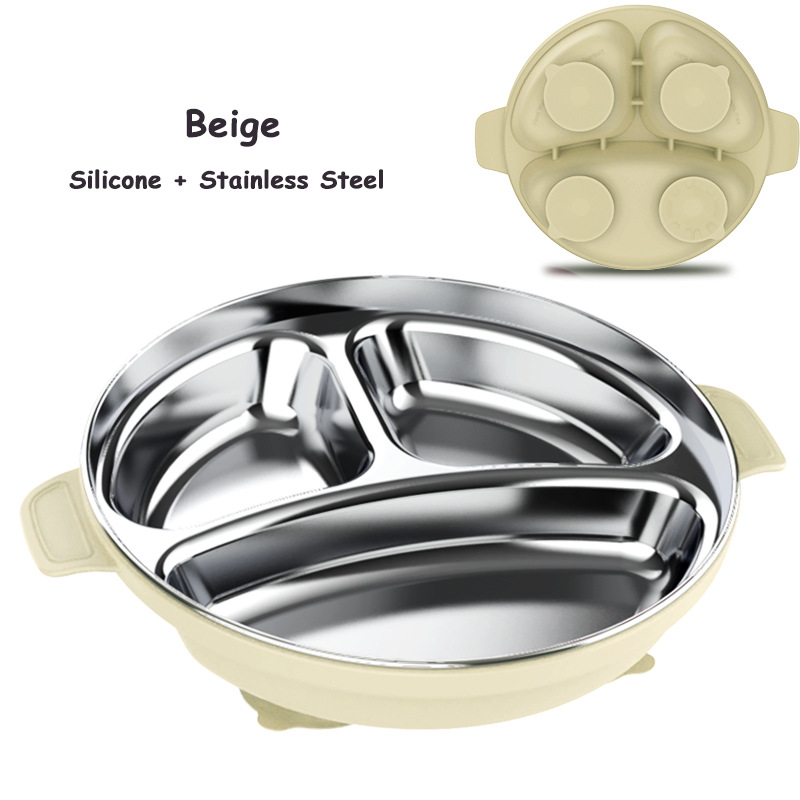 베이지/더블 이어 플레이트 + 스테인레스 스틸 라이너