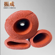 振成低密度大口徑海綿管防震套阻燃實心紅色耐高溫硅膠發泡管定制