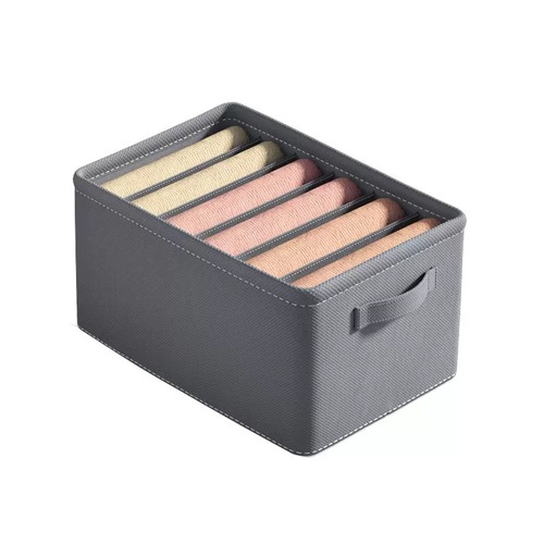 Clothes storage basket bedroom clothes partition storage wardrobe folding drawer-type storage box fabric sundry storage box