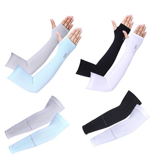 Cross-border Amazon 360 Ice Silk Seamless Sleeves Loose Ice Straight Sunscreen Sports Cycling Ice Sleeve Arm Guards