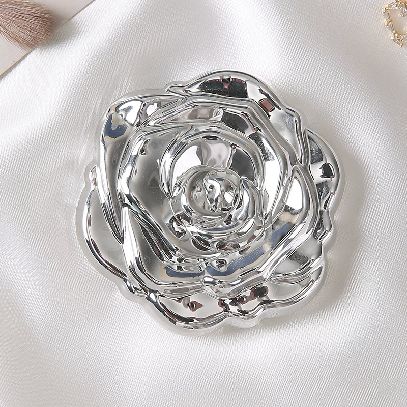 Folding round handheld table mirror, new collection, roses