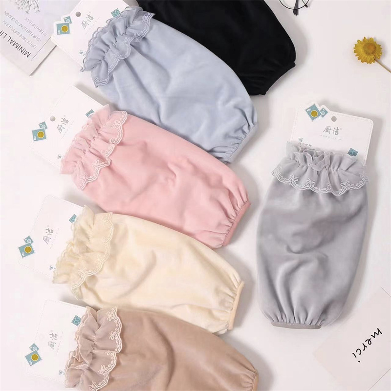 Franela impermeable bordada cocina del bebé de los hombres de las mujeres largo oversleeve mangas de la mano de los niños al por mayor estudiante Otoño e Invierno