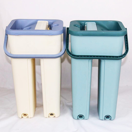 Labor-saving mop, household upgrade, scratch type, lazy mopping, flat mop bucket, dry and wet dual-use set, department store