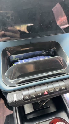 under the central control screen, Car storage bag/box - mysterious-black-without-silicone-pad