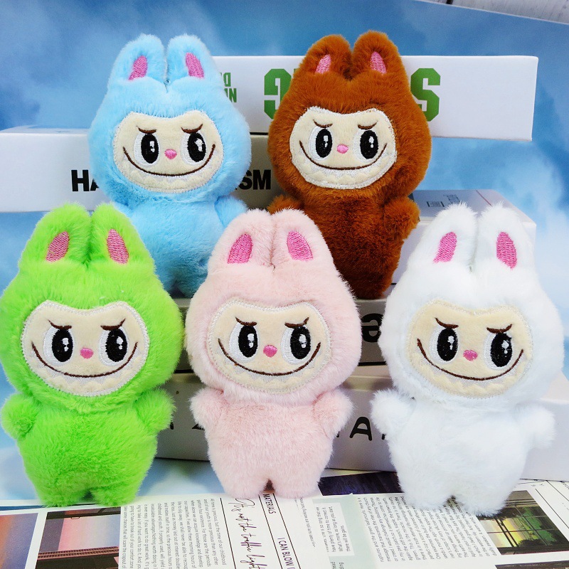 Popular Bubu Plush Pendant Cute Labu Rabbit Doll 4inch Bubble Rabbit Bag Pendant Bubu Doll Toy
