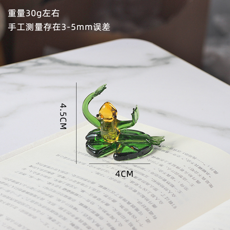 Zibo vidrio de yoga red resina de rana roja artesanía decoración para el hogar regales divertidos puntos escénicos al por mayor