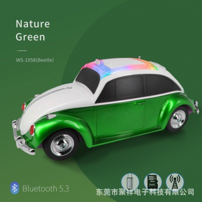 1958甲壳虫车模蓝牙音响usb充电经典礼品外贸跨境音箱厂家直销