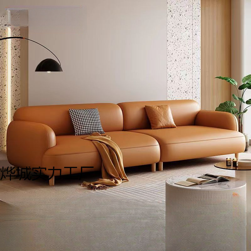Nordic Style Fabric Sofa, Simple and Luxurious, Home Rental Apartment, Cream Style, Skin-Friendly Leather Velvet Small Sofa