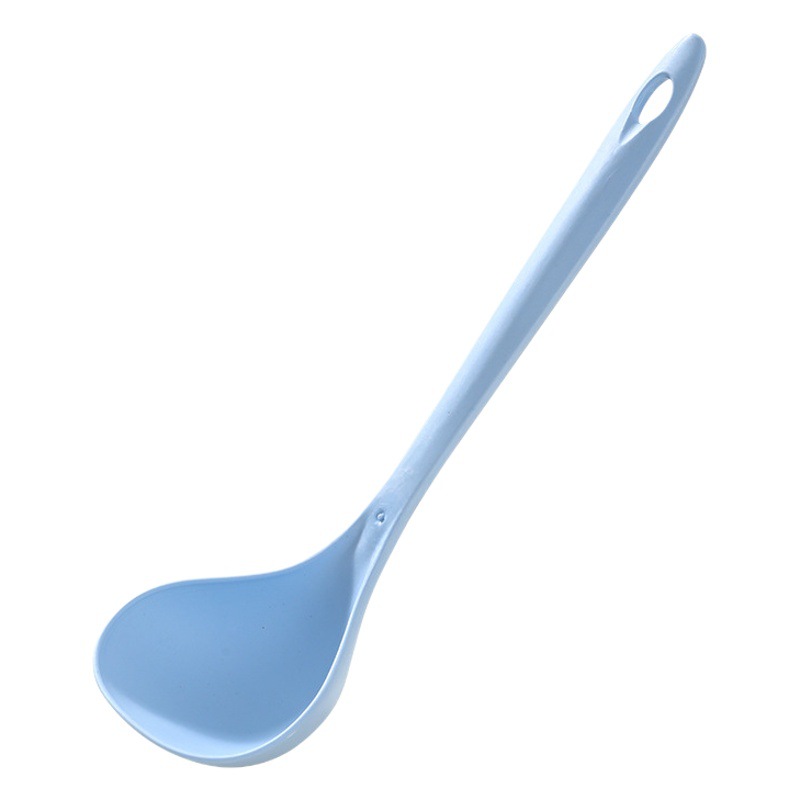 En stock paja de trigo hogar mango largo cuchara de sopa cocina utensilios de cocina de plástico engrosada cuchara de gachas grandes para la venta al por mayor