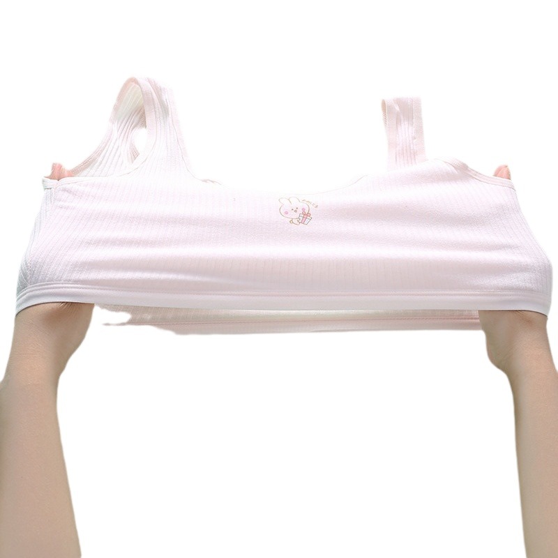 Fábrica al por mayor algodón corto desarrollo chica sujetador ropa interior para niños estudiantes de secundaria de la escuela primaria anti-Bump chaleco